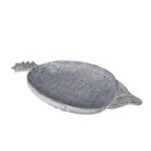 White Wash Bamboo Pineapple Tray