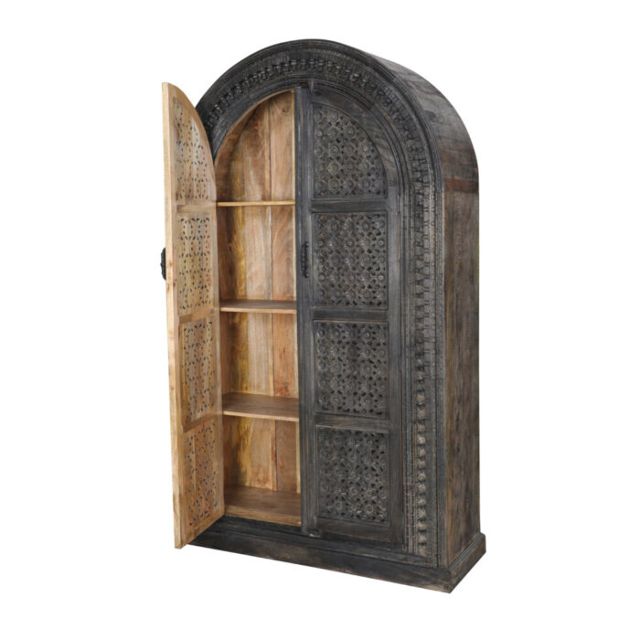 Wooden-2-Carved-Doors-Cupboard-Open.jpg Wooden Carved Freestanding Cupboard