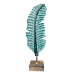 Decorative Wooden Banana Leaf On Stand