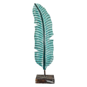 Decorative Wooden Banana Leaf On Stand