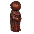 Carved Monk In Robe Statue