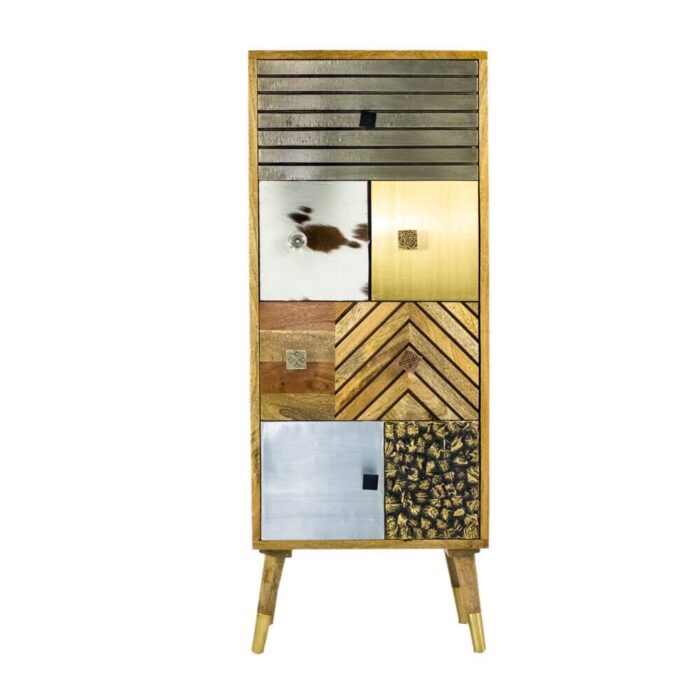 Wooden Metallic Multi Chest Of Drawers Wooden Metallic Multi Chest Of Drawers
