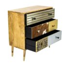 Wooden metallic dresser