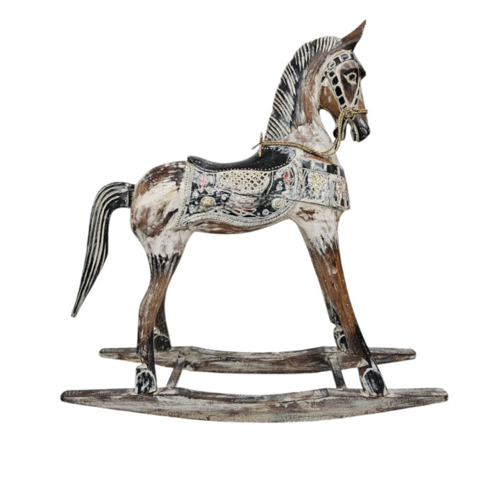 Carved Wooden Rocking Horse