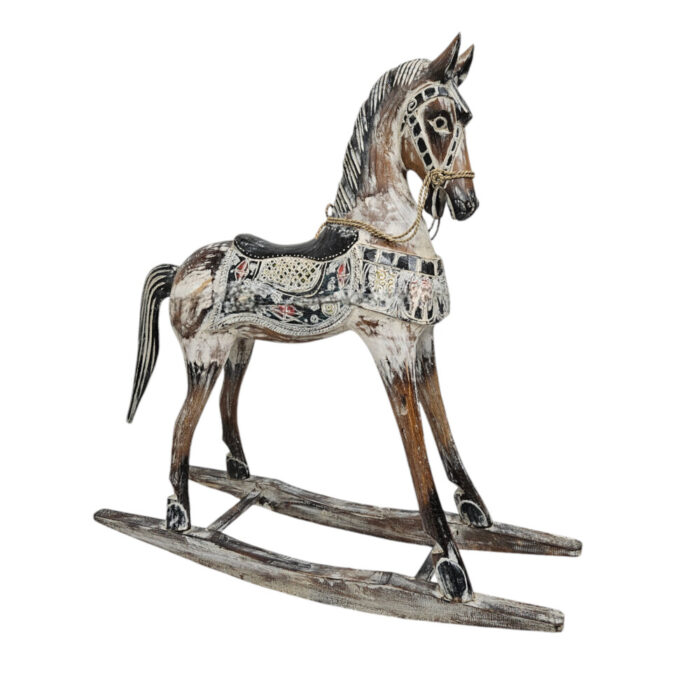 Carved Wooden Rocking Horse