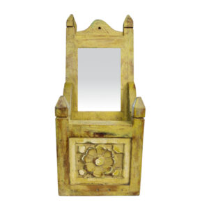Yellow Wall Mirror With Storage