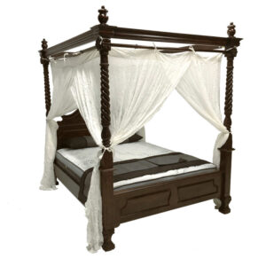 Mahogany Four Poster Bed - Queen XL