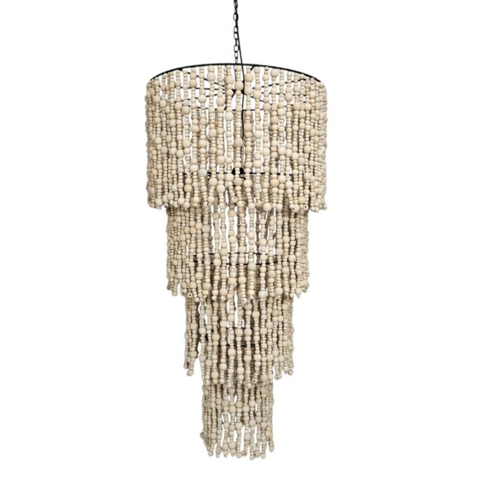 Wooden Beads Ceiling Chandelier
