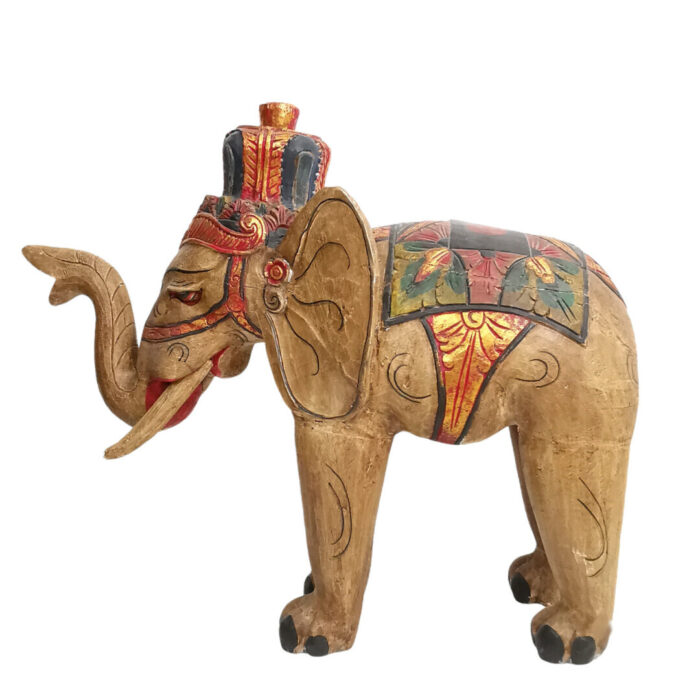 Galen Carved Decorative Elephant_1 Galen Carved Decorative Elephant_1