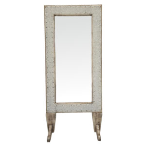 Diamond Carved Standing Mirror