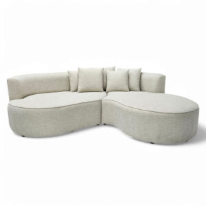 Ivory Bean Modern Sofa