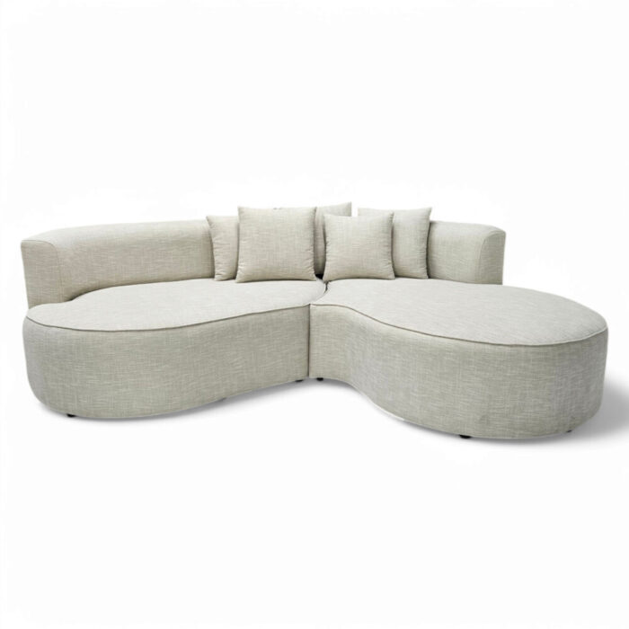 Ivory Bean Modern Sofa