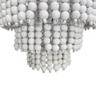 White Wooden Beads Ceiling Chandelier