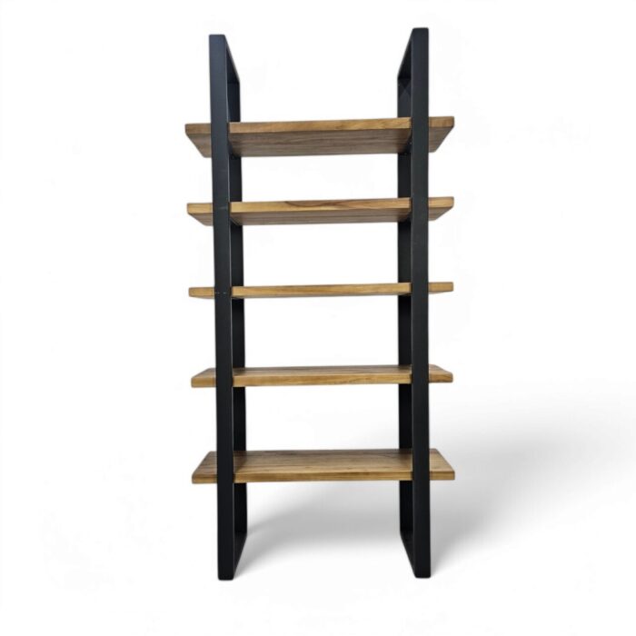 Yuni-Bookcase-Teak-And-Steal-Main Yuni-Bookcase-Teak-And-Steal-Main