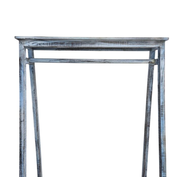 Blue Clothes Rail Main Front Top Light Weight Wooden Clothing Rail