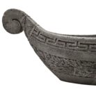 Cement Boat Planter Pot Close