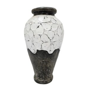 Floral Cement Vase