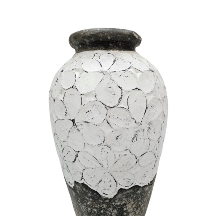 Decor Flower Vase Cement 35x80cm Close Floral Cement Vase