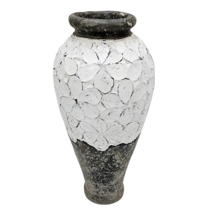 Decor Flower Vase Cement 35x80cm Top Floral Cement Vase