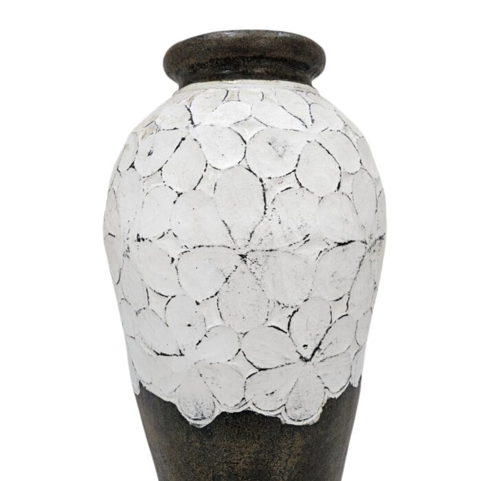 Floral Cement Vase
