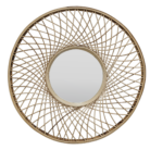 Rattan Radial Wall Mirror