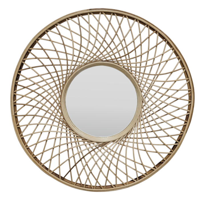 Rattan Radial Mirror Rattan Radial Wall Mirror