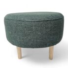 Round Sage Ottoman