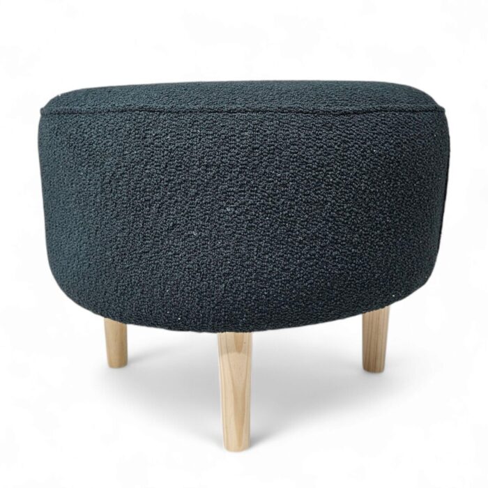 Round Navy Ottoman URF2001A Round Olive Ottoman