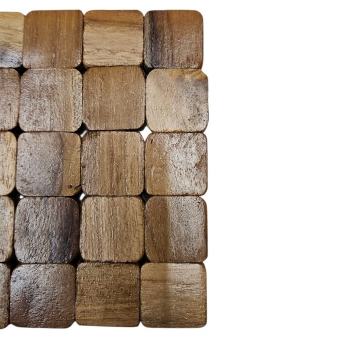 Teak Square Coaster Close