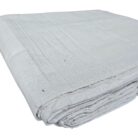 White Cotton Throw White Close