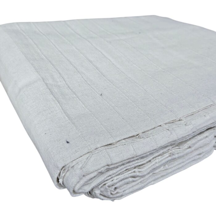 White Cotton Throw White Close