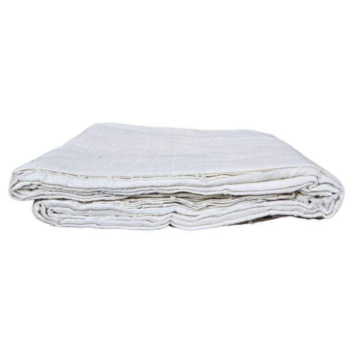 White Cotton Throw White Front