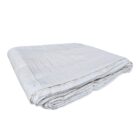 White Cotton Throw White Side