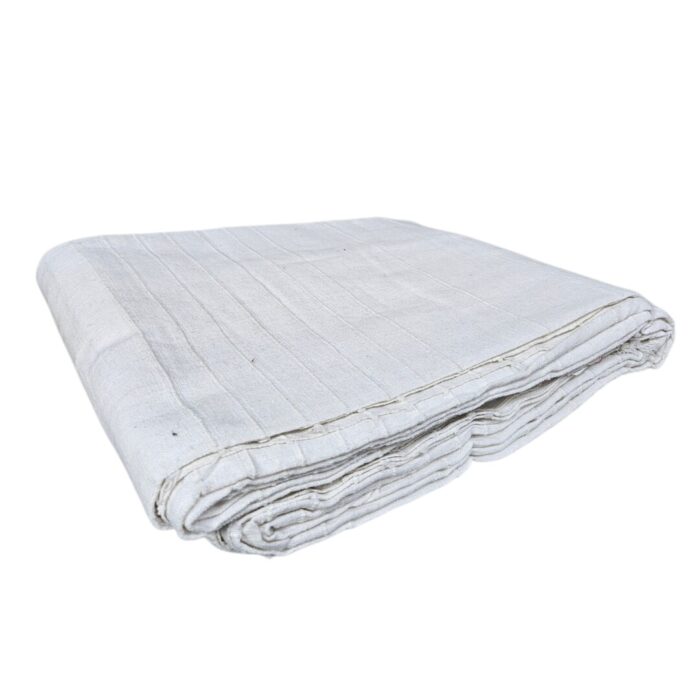 White Cotton Throw White Side