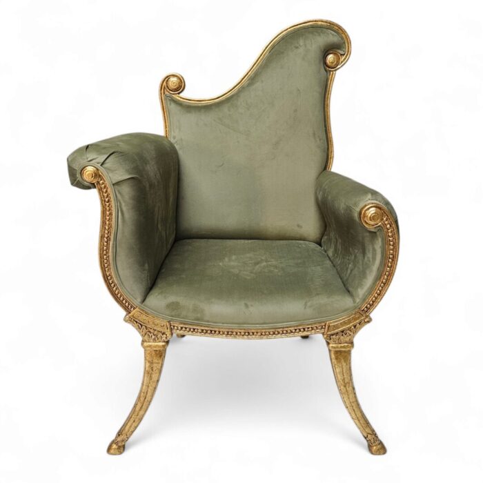French Carved Occasional Chair Left French Inspired Occasional Chair