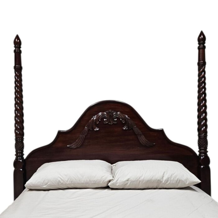 Mahogany Colonial Bed - Queen XL Close Front Mahogany Colonial Bed - Queen XL Close Front