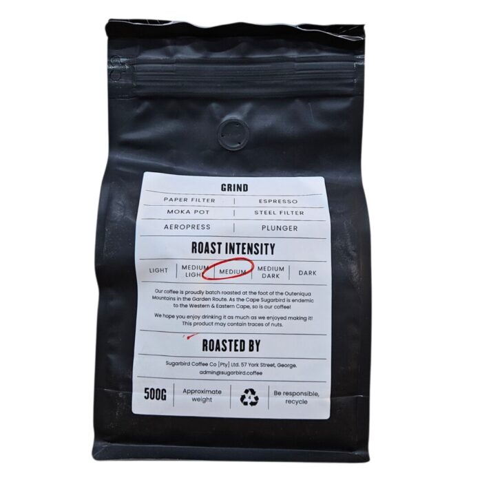 Sugarbird Coffee Beans Back