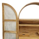 Concealed Teak And Rattan Desk