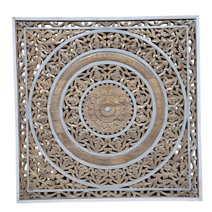 Carved Mandala Headboard Main Carved Mandala Headboard Main