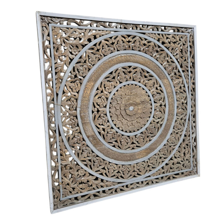 Carved Mandala Headboard Side Carved Mandala Headboard Side