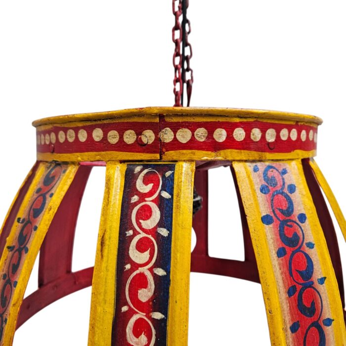 Iron Hand Painted Hanging Lamp KMH9955A Close Iron Hand Painted Hanging Lamp KMH9955A Close