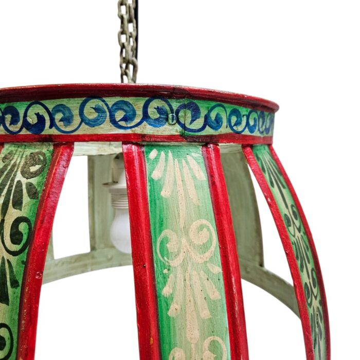 Iron Hand Painted Hanging Lamp KMH9955A RedFront Close Iron Hand Painted Hanging Lamp