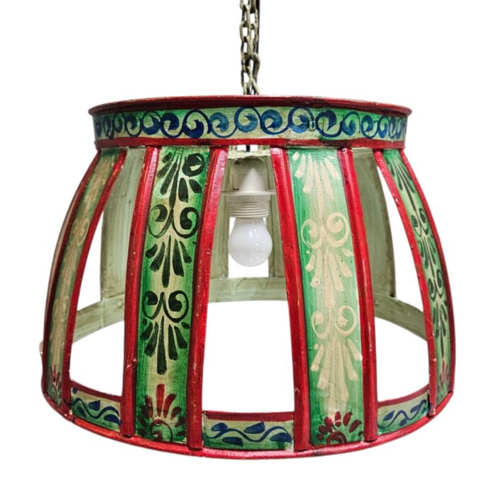 Iron Hand Painted Hanging Lamp KMH9955A RedFront off Iron Hand Painted Hanging Lamp