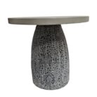 Yuto Side Table Aged Cement Front