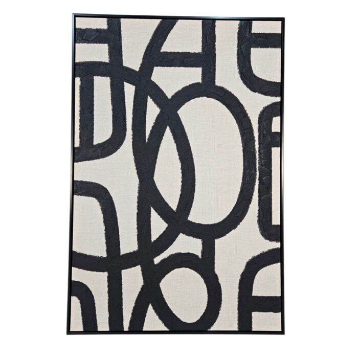 Black Swirl Wall Art Textured FCL7816 Main Black Swirl Wall Art Textured FCL7816 Main