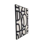 Black Swirl Wall Art Textured FCL7816 Side