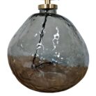 Jute Smoke Glass Table Lamp