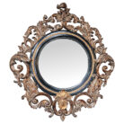 Carved Round Wall Mirror BUA0623 Main