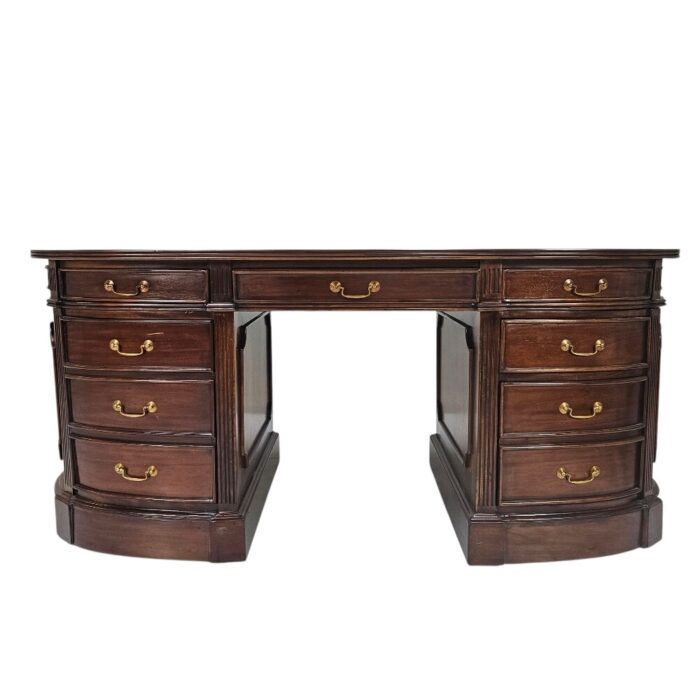 Mahogany Desk Oval BUA0226B Front Mahogany Desk Oval BUA0226B Front