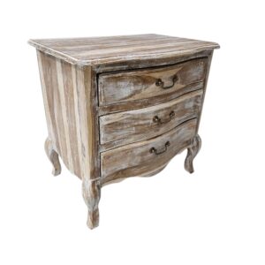 Teak bedside cabinet with drawer